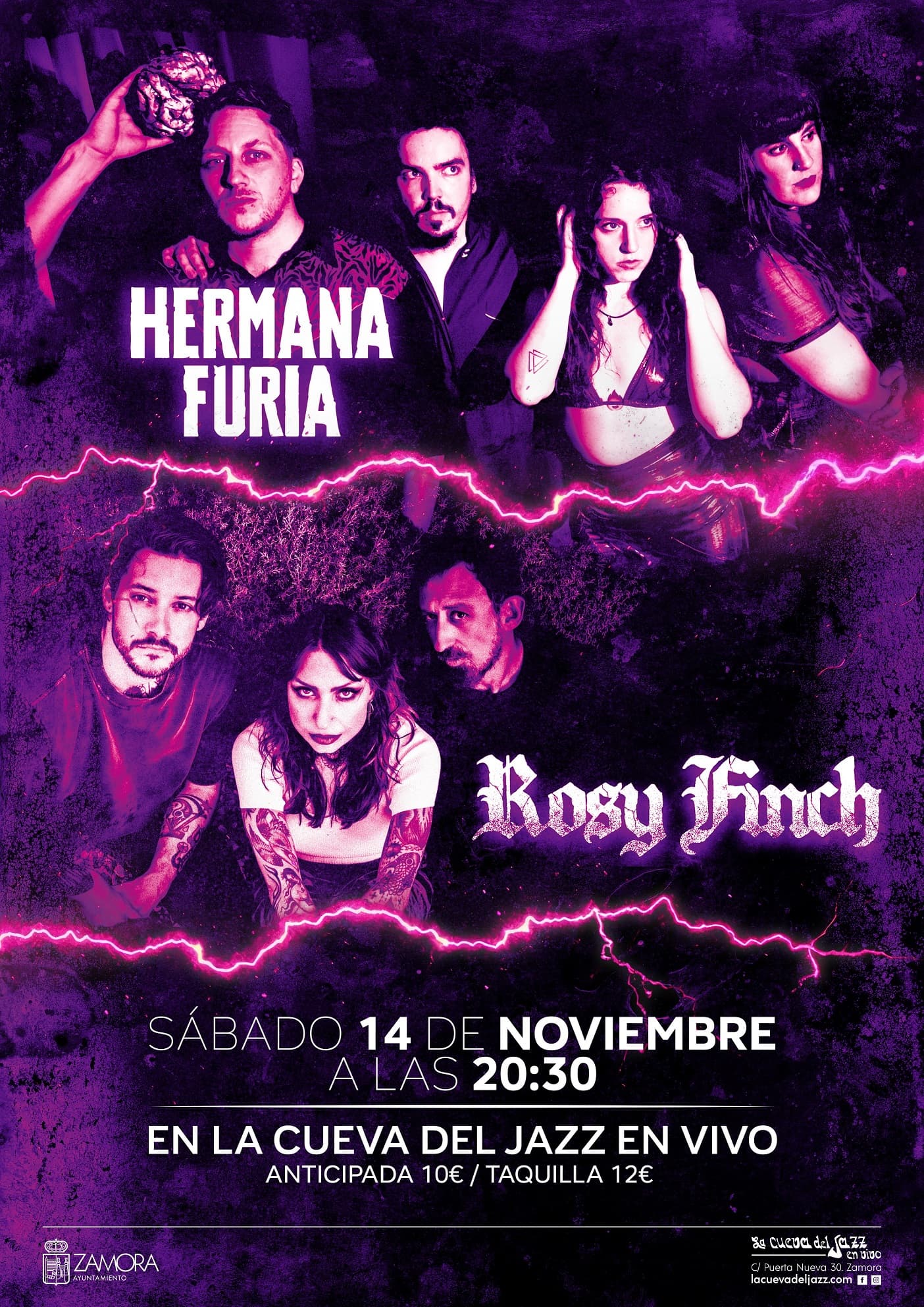 Cartel — Hermana Furia y Rosy Finch en Zamora